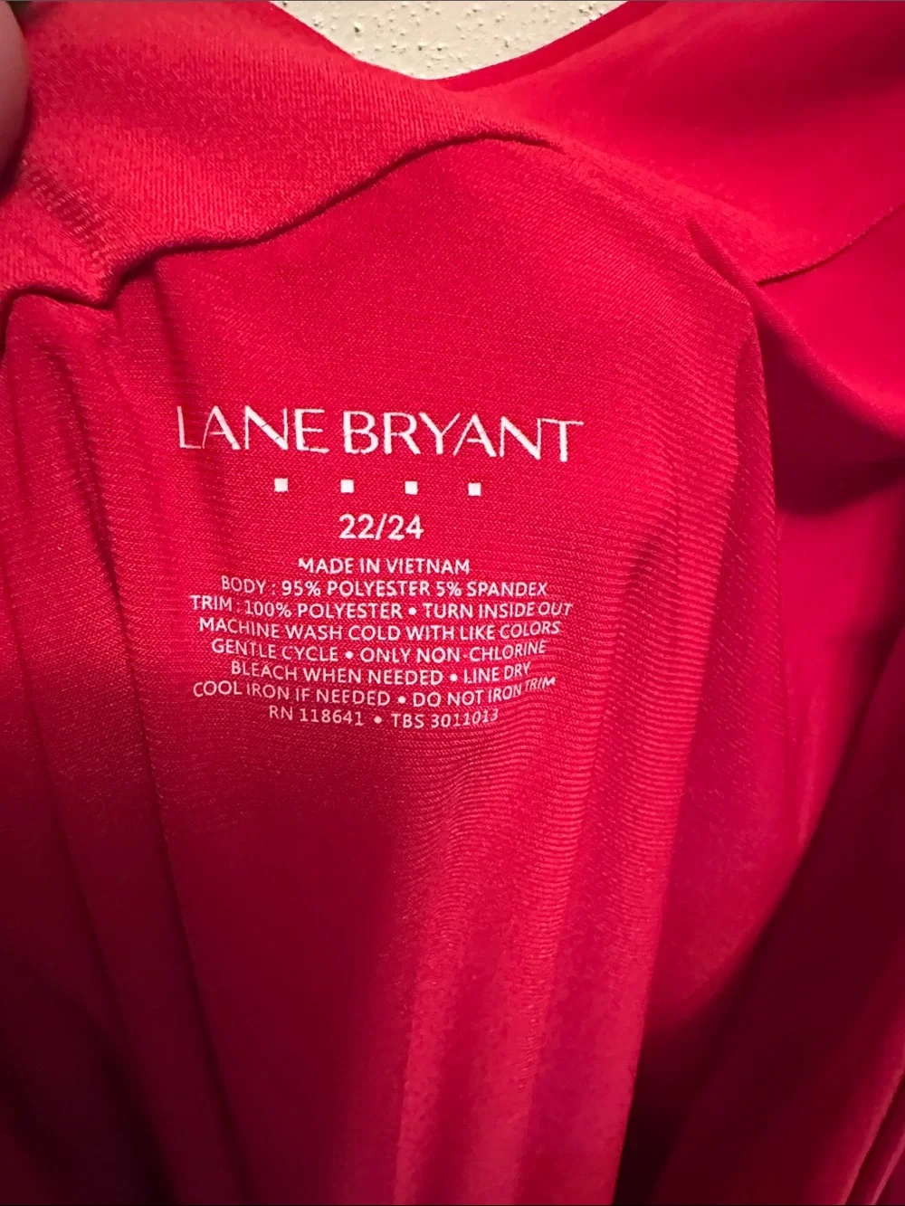 Lane Bryant Red Draped One-Shoulder Top